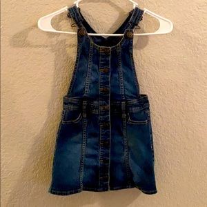 Girls Jordache Denim Jean Dress Overall Sz 6x